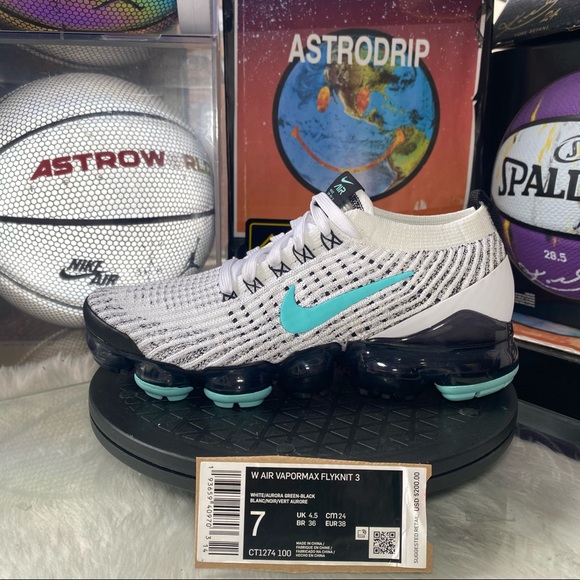 🆕 Nike Wmns Air VaporMax Flyknit 3 'Tiffany Teal' - Picture 12 of 12